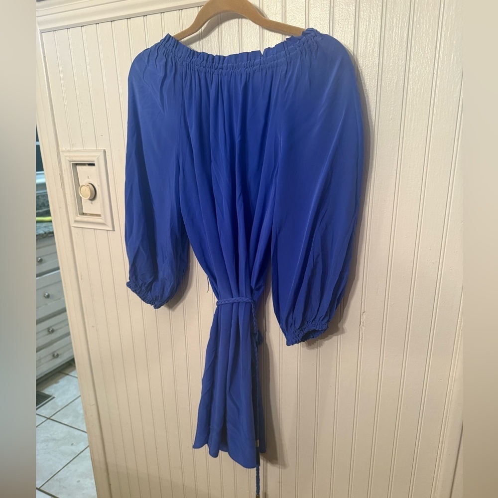 Alice & Trixie Small 100% Silk Blue Minidress - Picture 5 of 5